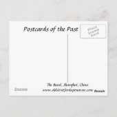 古いポストカード – バンド、上海、中国 ポストカード (裏面)