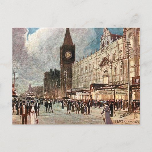 古いポストカード – パース、西オーストラリア ポストカード (正面)