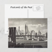 古いポストカード – ブルックリンブリッジ， NYC ポストカード (正面/裏面)