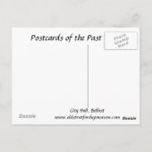 古いポストカード - ベルファスト市庁舎 ポストカード (裏面)