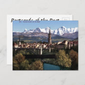 古いポストカード – ベルンとアルプス,スイス ポストカード (正面/裏面)