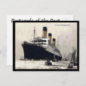 古いポストカード – ホワイトスター威厳のあるライン ポストカード (正面/裏面)