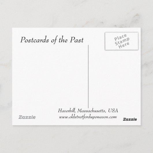 古いポストカード – マサチューセッツ州ハバーヒル ポストカード (裏面)