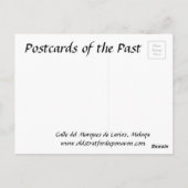 古いポストカード – マラガ，スペイン ポストカード (裏面)