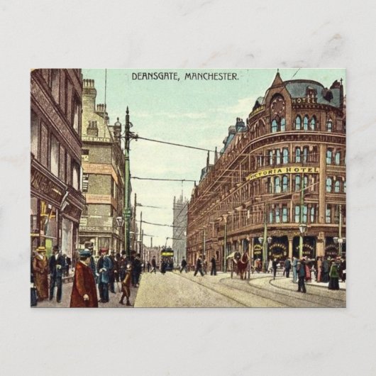 古いポストカード – マンチェスター,デアンスゲート ポストカード (正面)