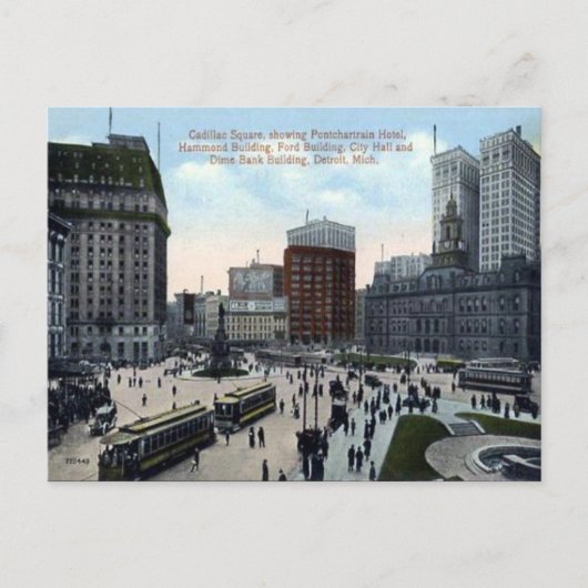 古いポストカード – ミシガン州デトロイト ポストカード (正面)