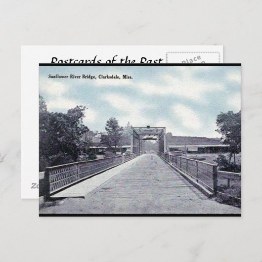 古いポストカード – ミシシッピ州クラークスデール ポストカード (正面/裏面)