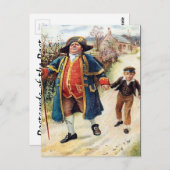 古いポストカード – ミスターブンブンいう音ズとオリバー ポストカード (正面/裏面)