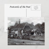 古いポストカード – ミルトンのコテージ，チャルフォントサンギレス ポストカード (正面/裏面)