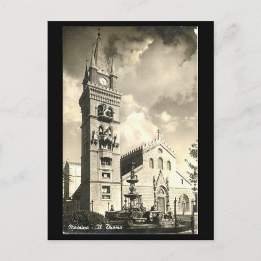 古いポストカード - メッシーナの大聖堂 ポストカード (正面)
