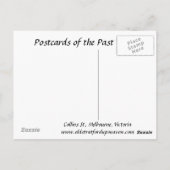 古いポストカード – メルボルン，ビクトリア ポストカード (裏面)