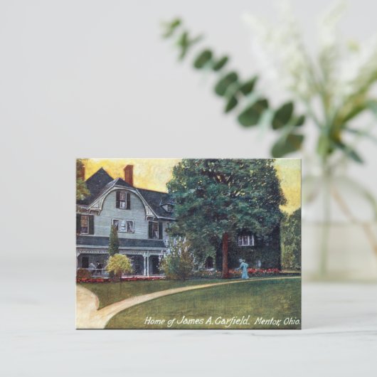 古いポストカード - メンター オハイオ州、ガーフィールドの家 ポストカード (スタンド正面)