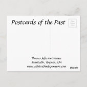 古いポストカード – モンティチェロ,バージニア,アメリカ ポストカード (裏面)