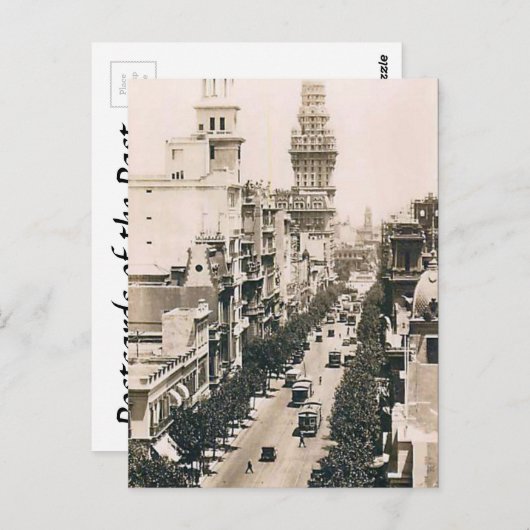 古いポストカード - モンテビデオ, ウルグアイ ポストカード (正面/裏面)