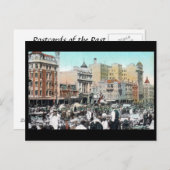 古いポストカード – ヨハネスブルグ市内広場 ポストカード (正面/裏面)