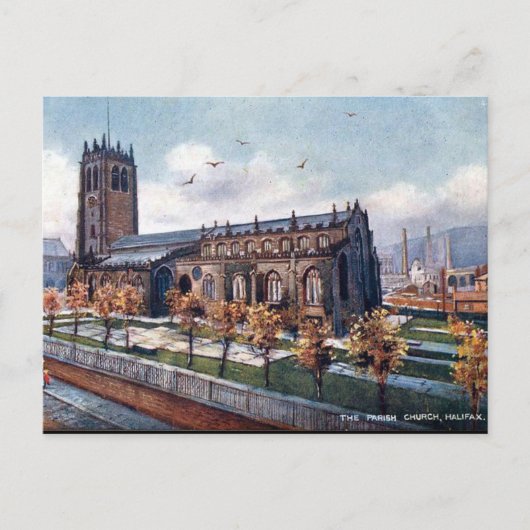 古いポストカード – ヨークシャー州ハリファックス ポストカード (正面)