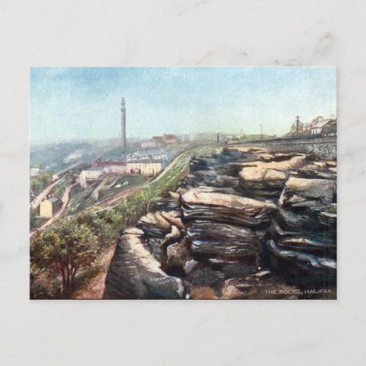古いポストカード – ヨークシャー州ハリファックス ポストカード (正面)