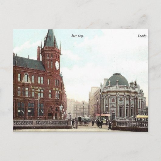 古いポストカード – ヨークシャー州リーズ、ボーレーン ポストカード (正面)