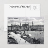 古いポストカード - ライプツィヒのアウグストゥスプラッツ ポストカード (正面/裏面)