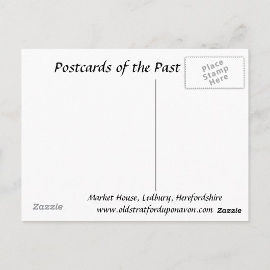 古いポストカード - レッドバーの市場館 ポストカード (裏面)