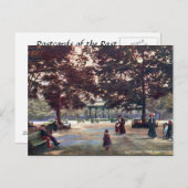 古いポストカード – ロンドンのバタシーパーク ポストカード (正面/裏面)