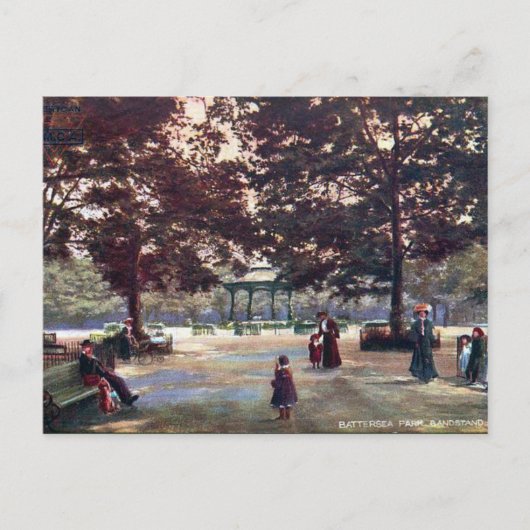 古いポストカード – ロンドンのバタシーパーク ポストカード (正面)