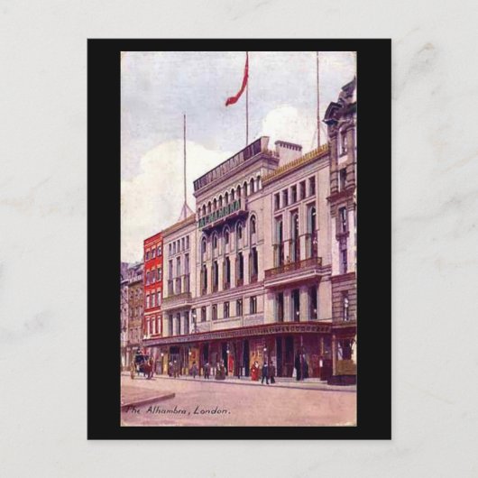 古いポストカード – ロンドン、アルハンブラ、レスター広場 ポストカード (正面)