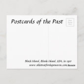 古いポストカード – ロードアイランド、ブロックアイランド ポストカード (裏面)