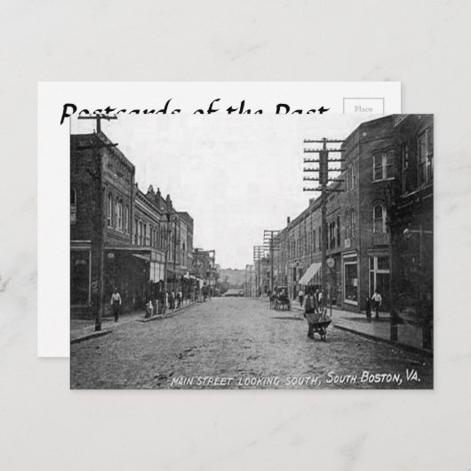 古いポストカード – 南ボストン,バージニア,アメリカ ポストカード (正面/裏面)