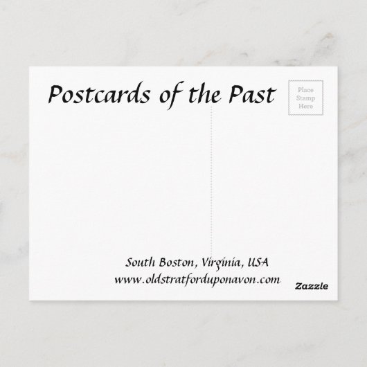 古いポストカード – 南ボストン,バージニア,アメリカ ポストカード (裏面)