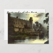 古いポストカード – 城、ウォリック ポストカード (正面/裏面)