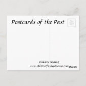 古いポストカード – 子どもスケートで滑る ポストカード (裏面)