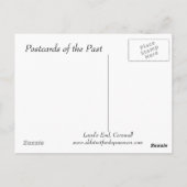 古いポストカード – 日没、土地の端、コーンウォール ポストカード (裏面)