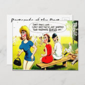 古いポストカード – 漫画クリケットポストカード ポストカード (正面/裏面)