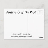 古いポストカード – 漫画 – ゴルフ – ホールインワン ポストカード (裏面)