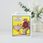 古いポストカード – 漫画 – ゴルフ ポストカード (スタンド正面)