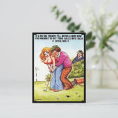 古いポストカード – 漫画 – ゴルフ ポストカード (スタンド正面)