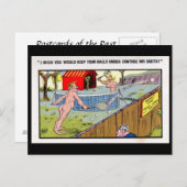 古いポストカード – 漫画 – テニス ポストカード (正面/裏面)