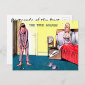 古いポストカード – 真のゴルファー ポストカード (正面/裏面)
