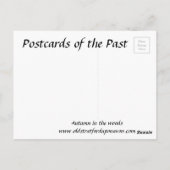 古いポストカード – 秋 ポストカード (裏面)