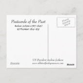 古いポストカード – 米国の社長アンドリュー・ジャクソン ポストカード (裏面)