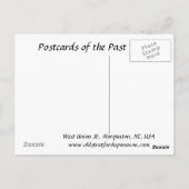 古いポストカード – 米国ノースカロライナ州モルガントン ポストカード (裏面)