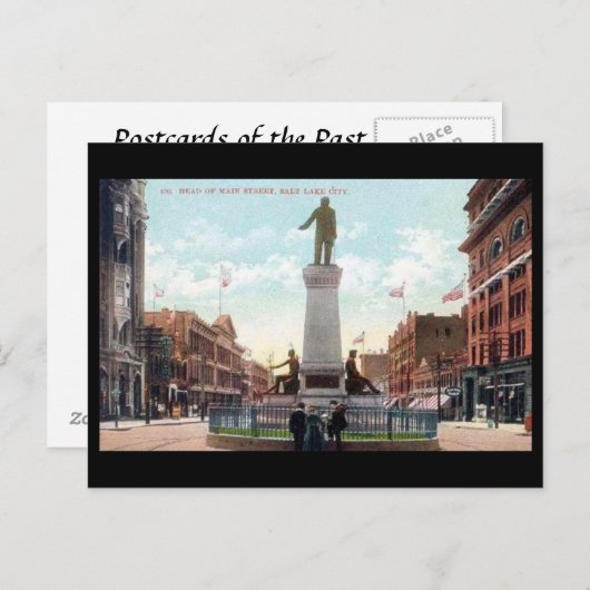 古いポストカード – 米国ユタ州ソルトレイクシティのメインセント ポストカード (正面/裏面)