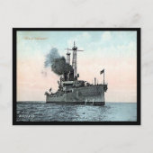 古いポストカード – 米国戦艦「デラウェア」。 ポストカード (正面)