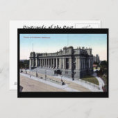 古いポストカード – 議員の家，メルボルン ポストカード (正面/裏面)