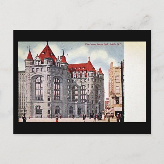 古いポストカード – 貯蓄銀行、バッファロー、ニューヨーク ポストカード (正面)