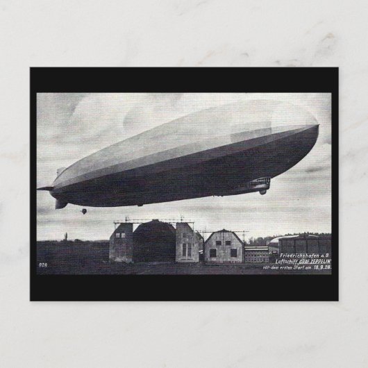 古いポストカード – 飛行船"Graf Zeppelin" ポストカード (正面)