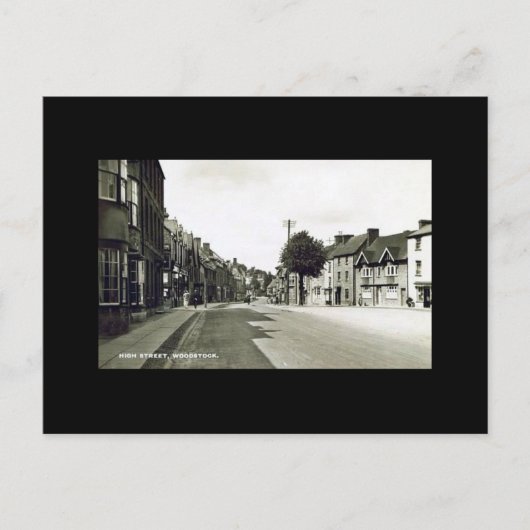 古いポストカード – 高通り、ウッドストック、オックスフォードシャー ポストカード (正面)