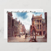 古いポストカード – 高通り、反転 ポストカード (正面/裏面)