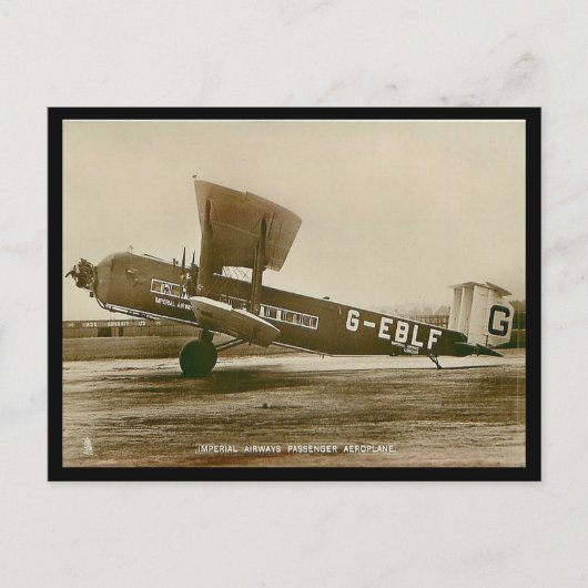 古いポストカード – Armstrong Whitworth "Argosy" ポストカード (正面)